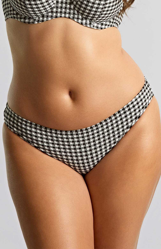 Cueca de Banho Clássica Olivia Black Gingha 1