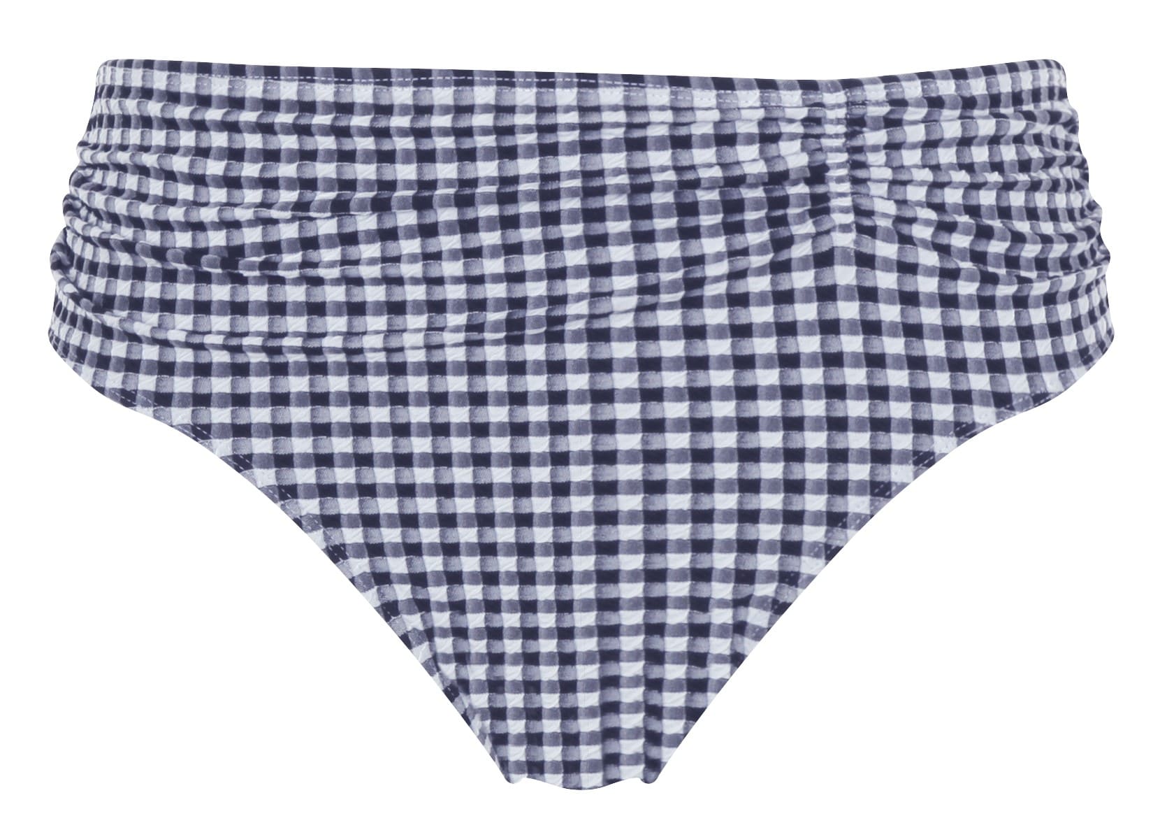 Cueca de Banho de Cintura Média Olivia Navy Gingham
