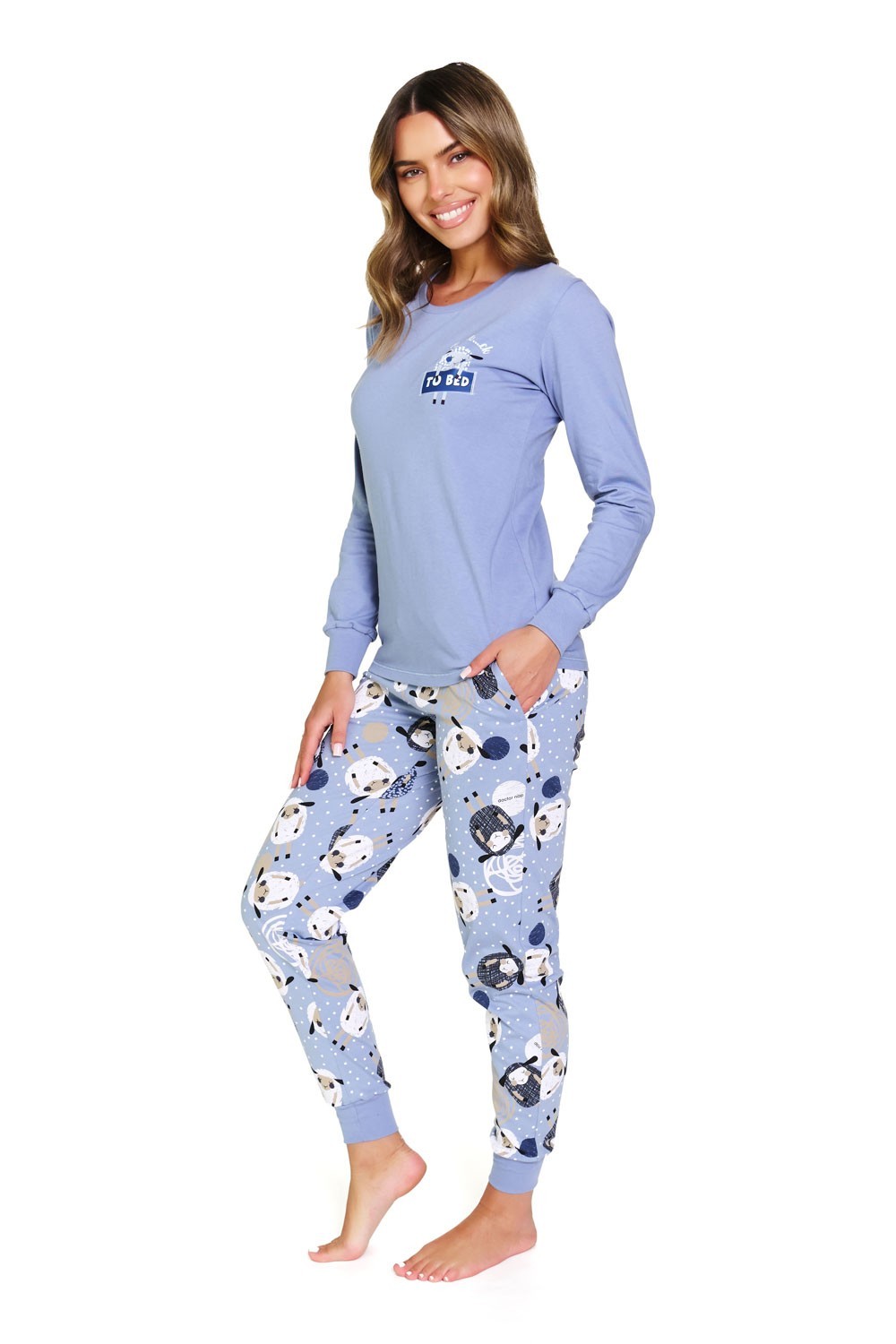 Pijama De Manga Comprida Com Calça Sheep 2