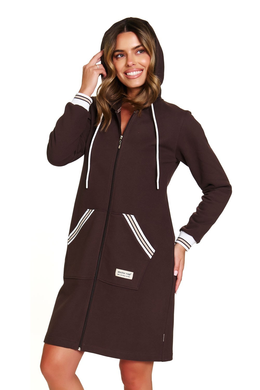 Robe De Manga Comprida Com Capuz Brownie 2