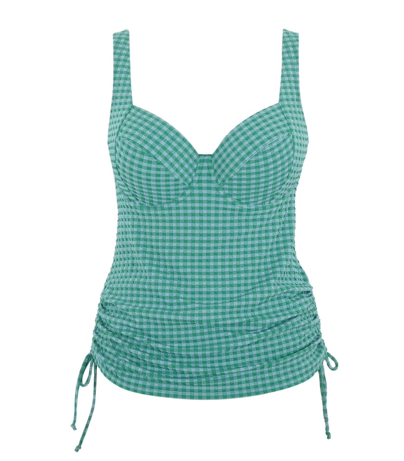 Tankini Balconnet de Copa Mole com Comprimento Regulável Olivia Green Ginghm