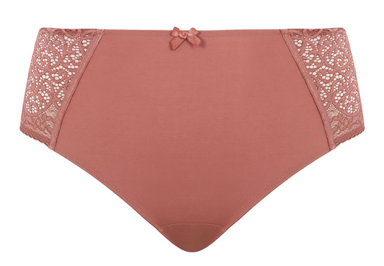 High Waist Lace Brief Estel Rose Gold
