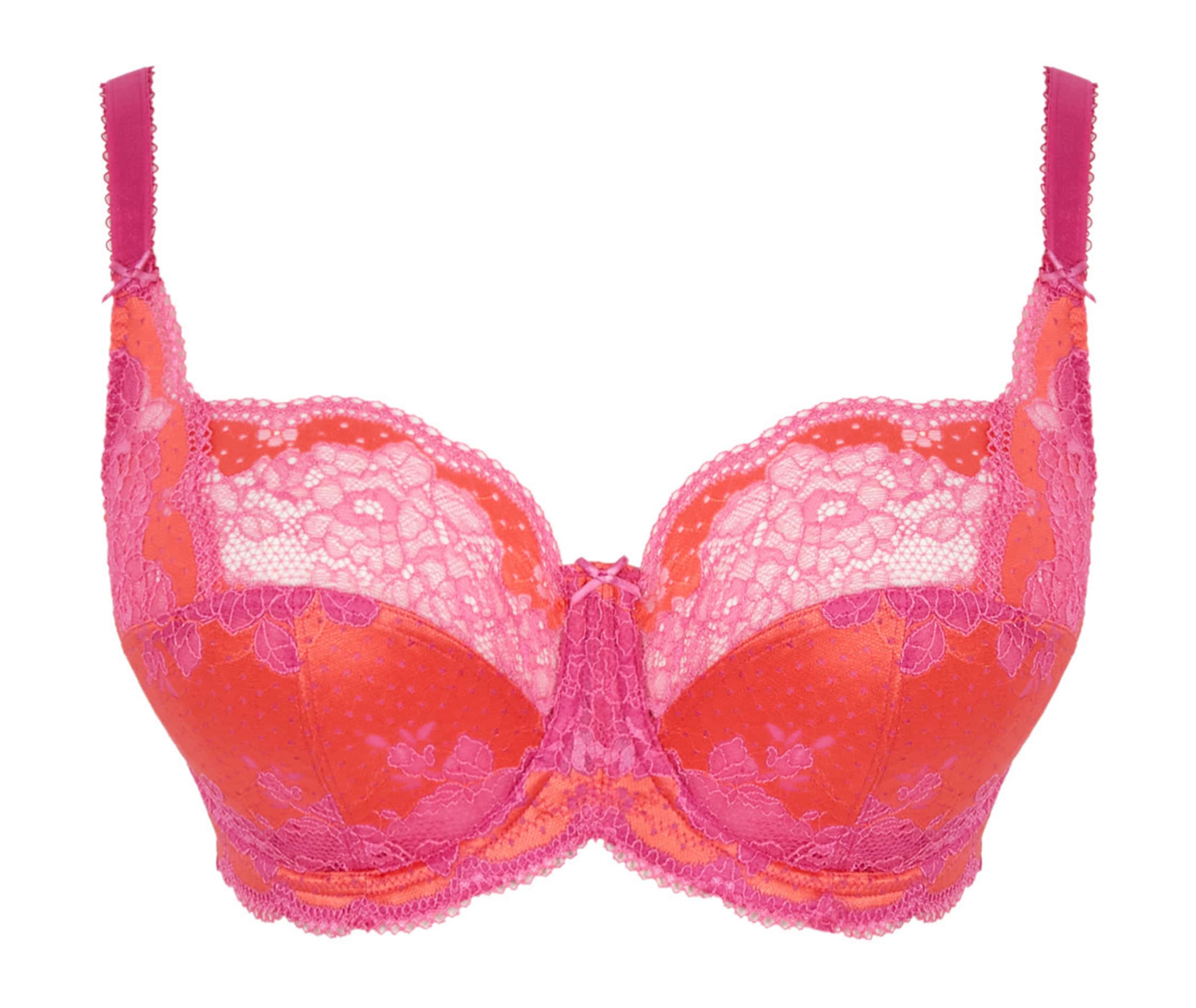 Clara Pink Papaya Soft Full Cup Lace Bra