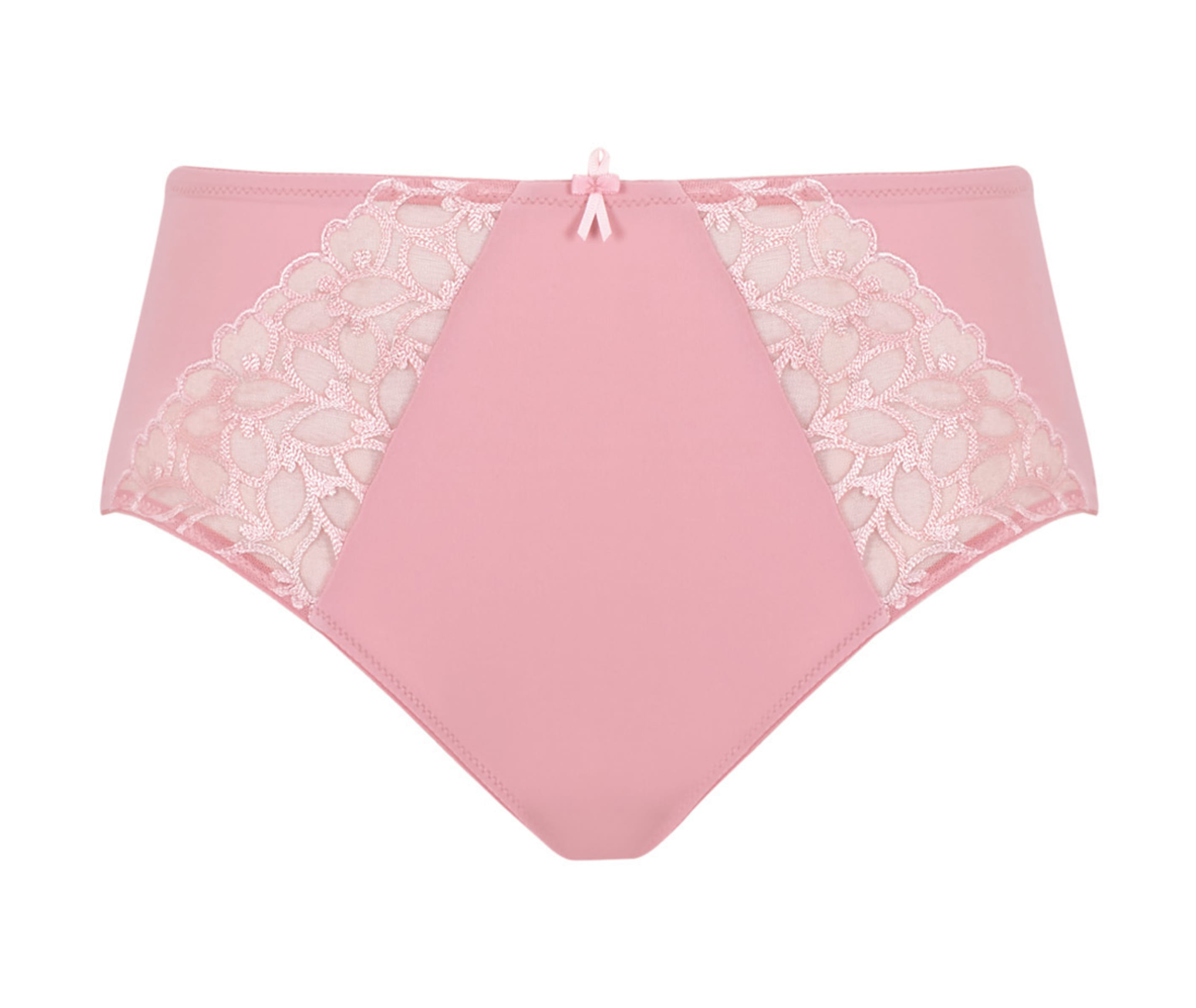 Cora Soft Pink Lace High Waisted Brief