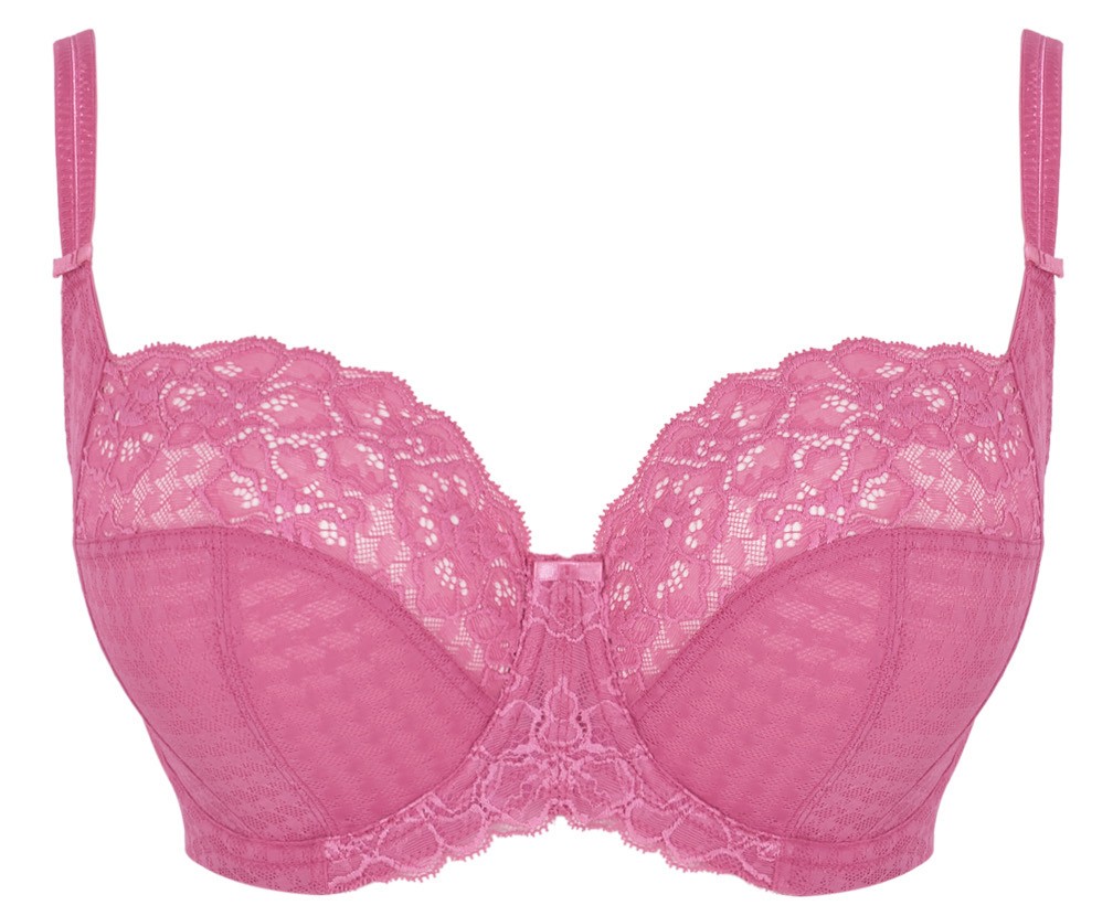Envy Fuchsia Pink Lace Soft Cup Balconnet Bra