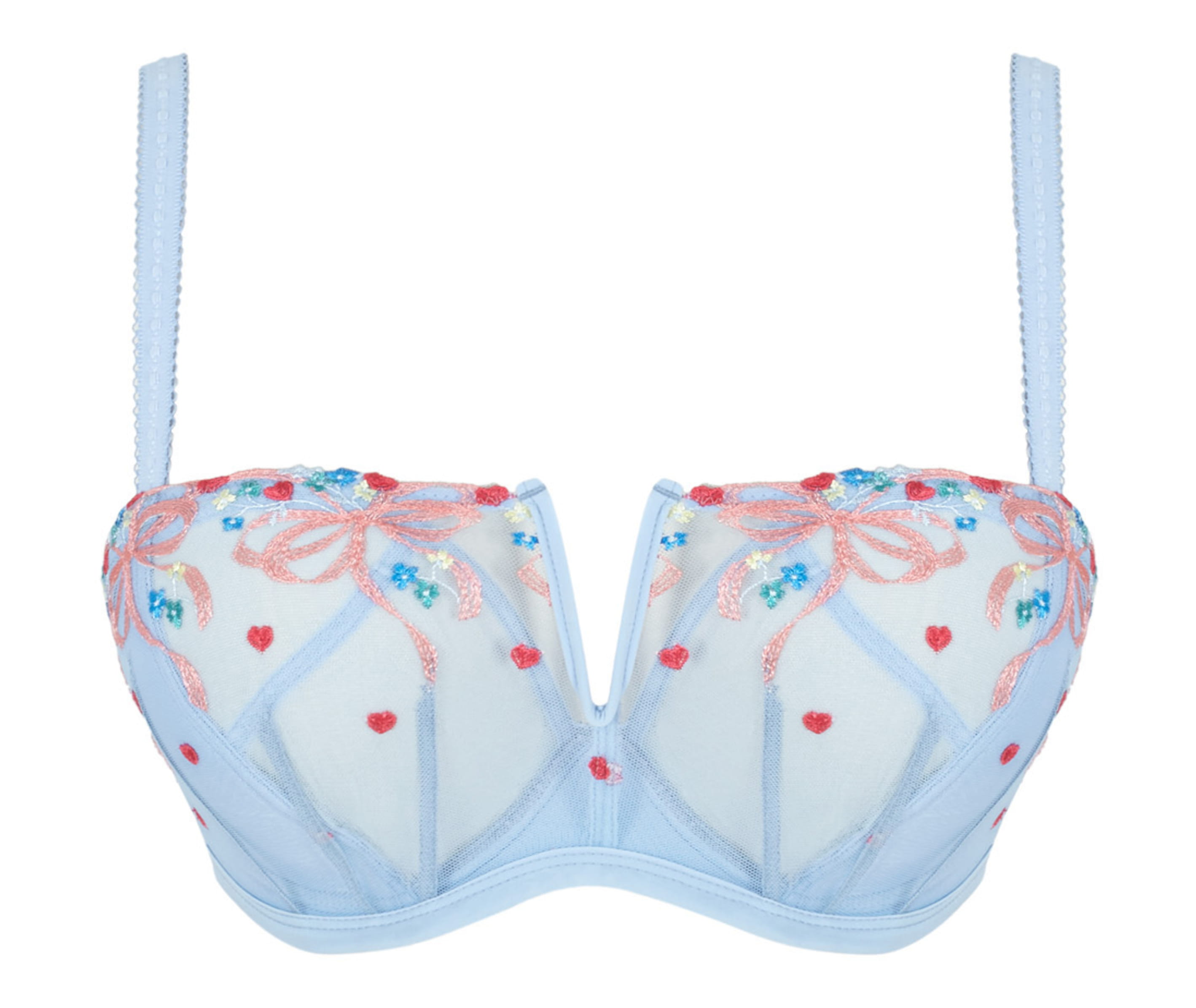 Ottilie Dusky Blue Balconnet Soft Cup Bra