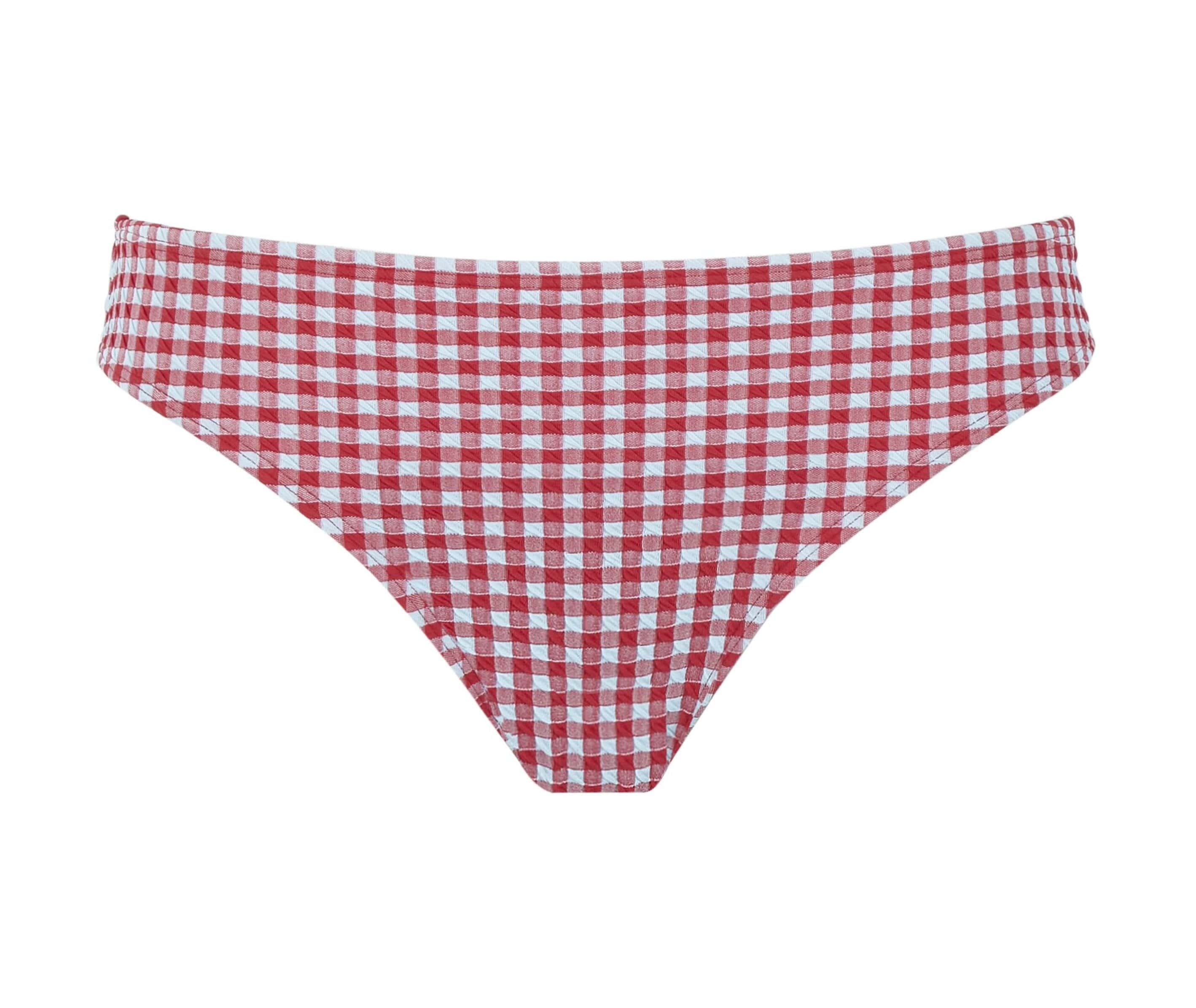 Olivia Red Gingha Classic Bikini Brief