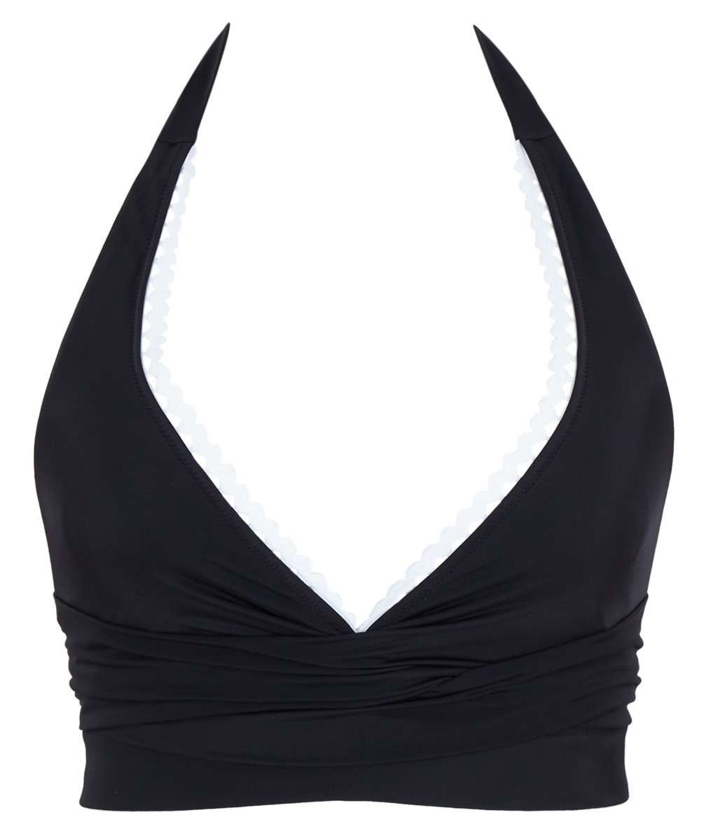 Biquíni Triangular de Copa Mole Sem Aros Sofia Ric Rac Black