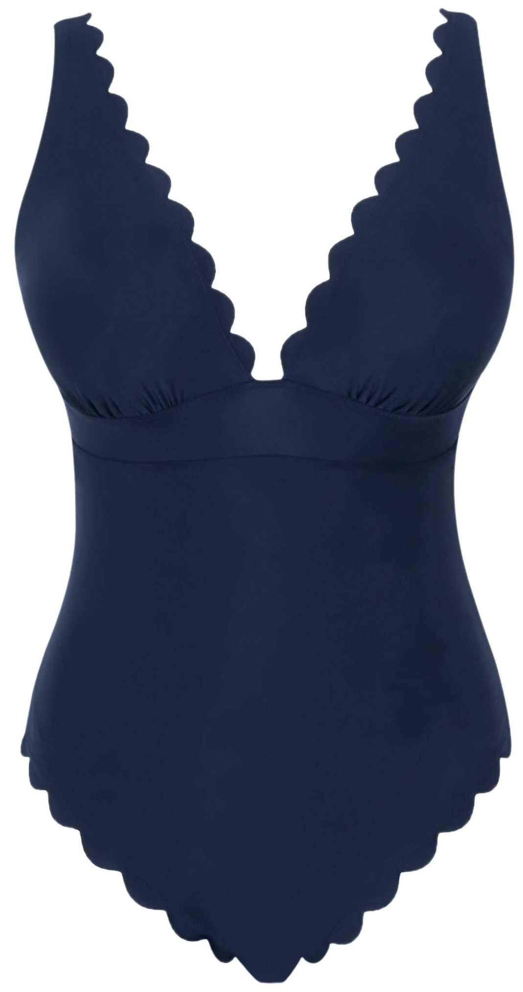 Non-padded and Non-wired Triangular Swimsuit Taylor Signature Ink Blue