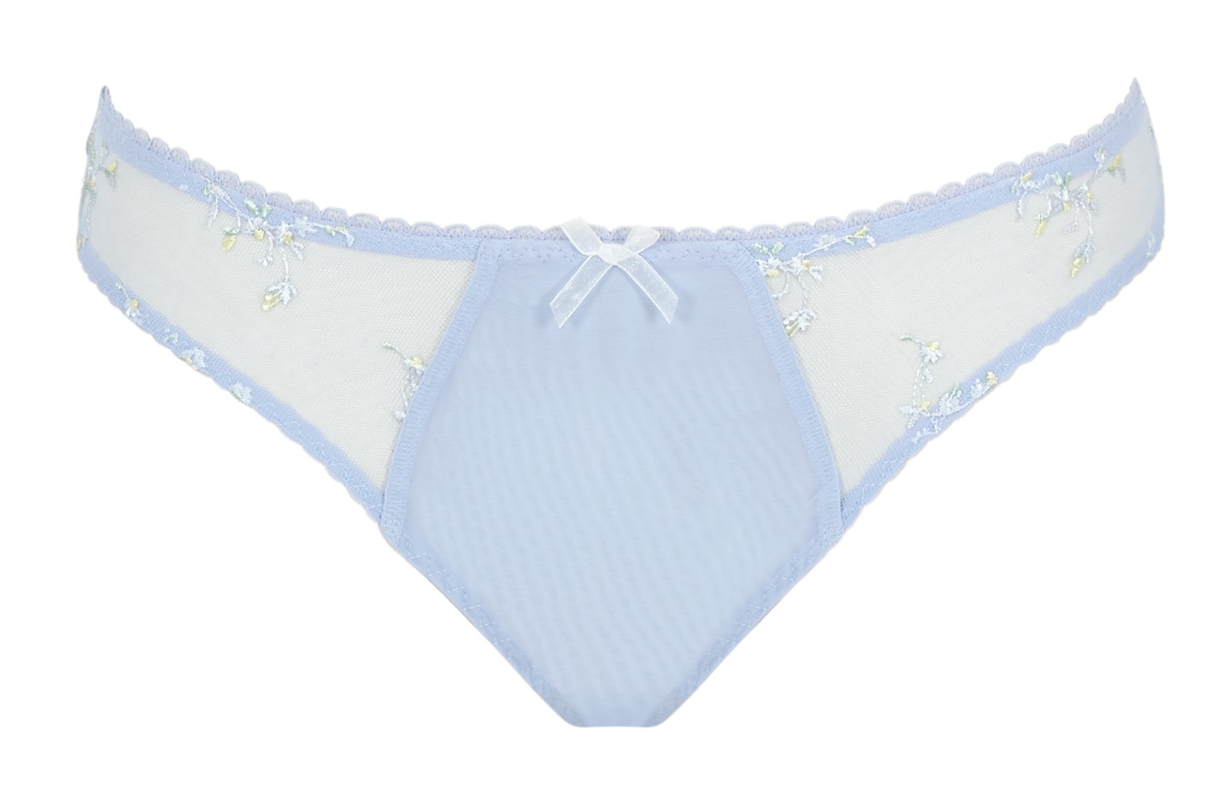 Cueca Asa Delta com Bordados Florais Meadow Dusky Blue