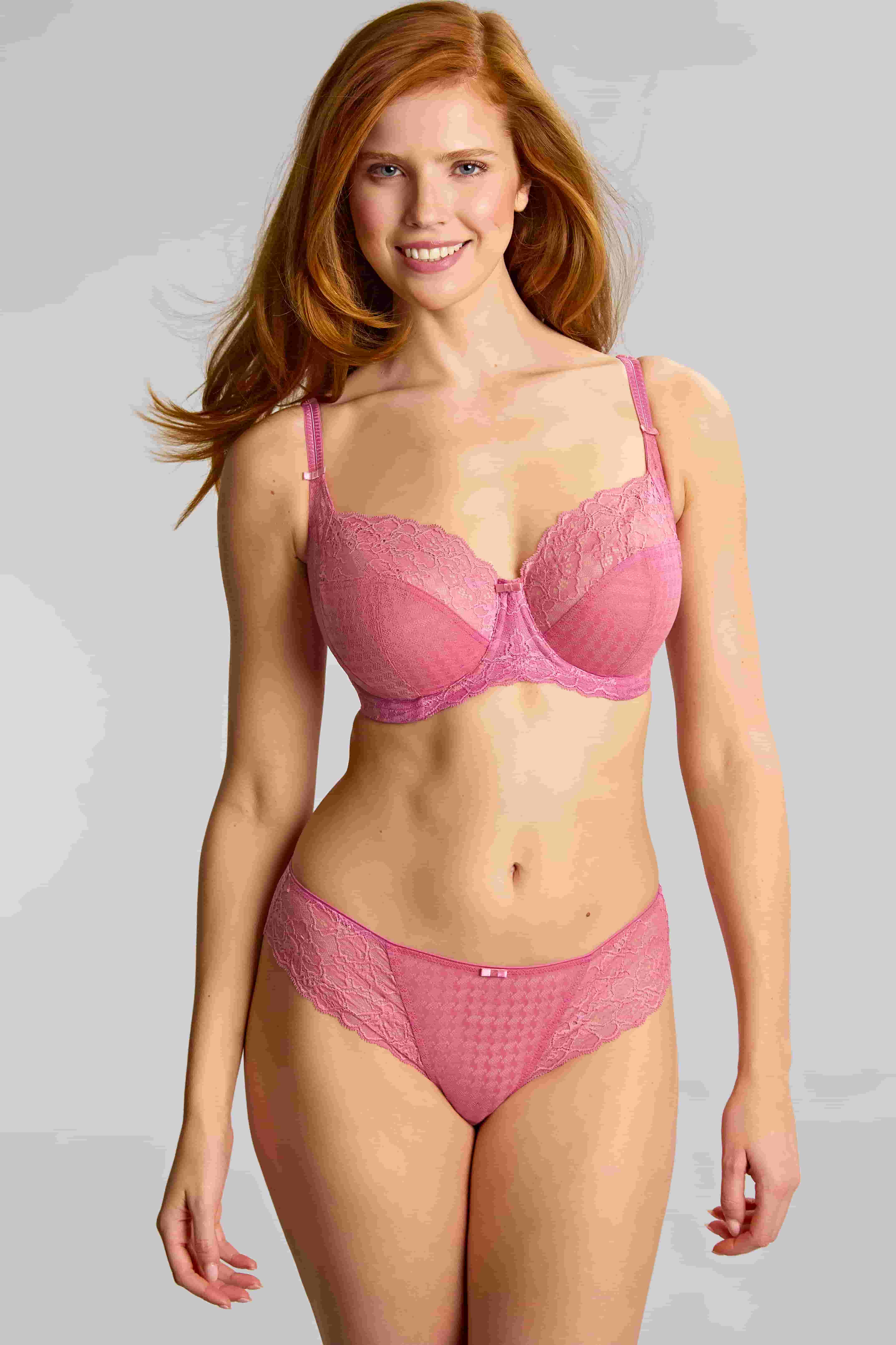 Soutien Balconnet de Copa Mole Rendado Envy Fuchsia Pink 1