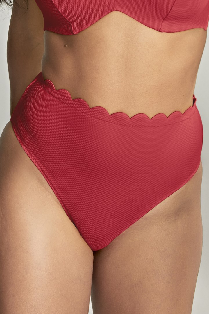 High Waist Swim Brief Spirit Red 1