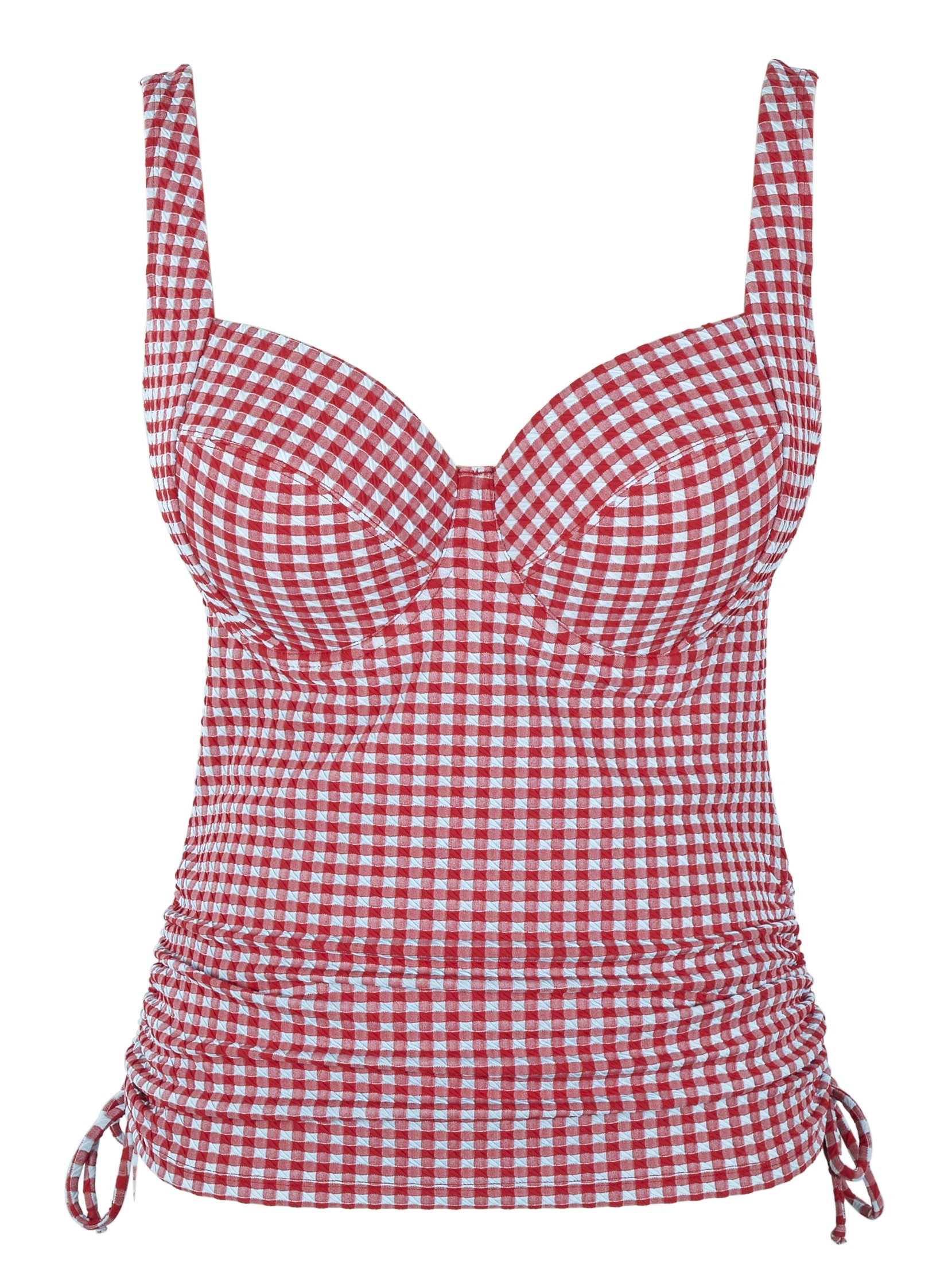 Tankini Balconnet de Copa Suave con Largo Regulable Olivia Green Gingham
