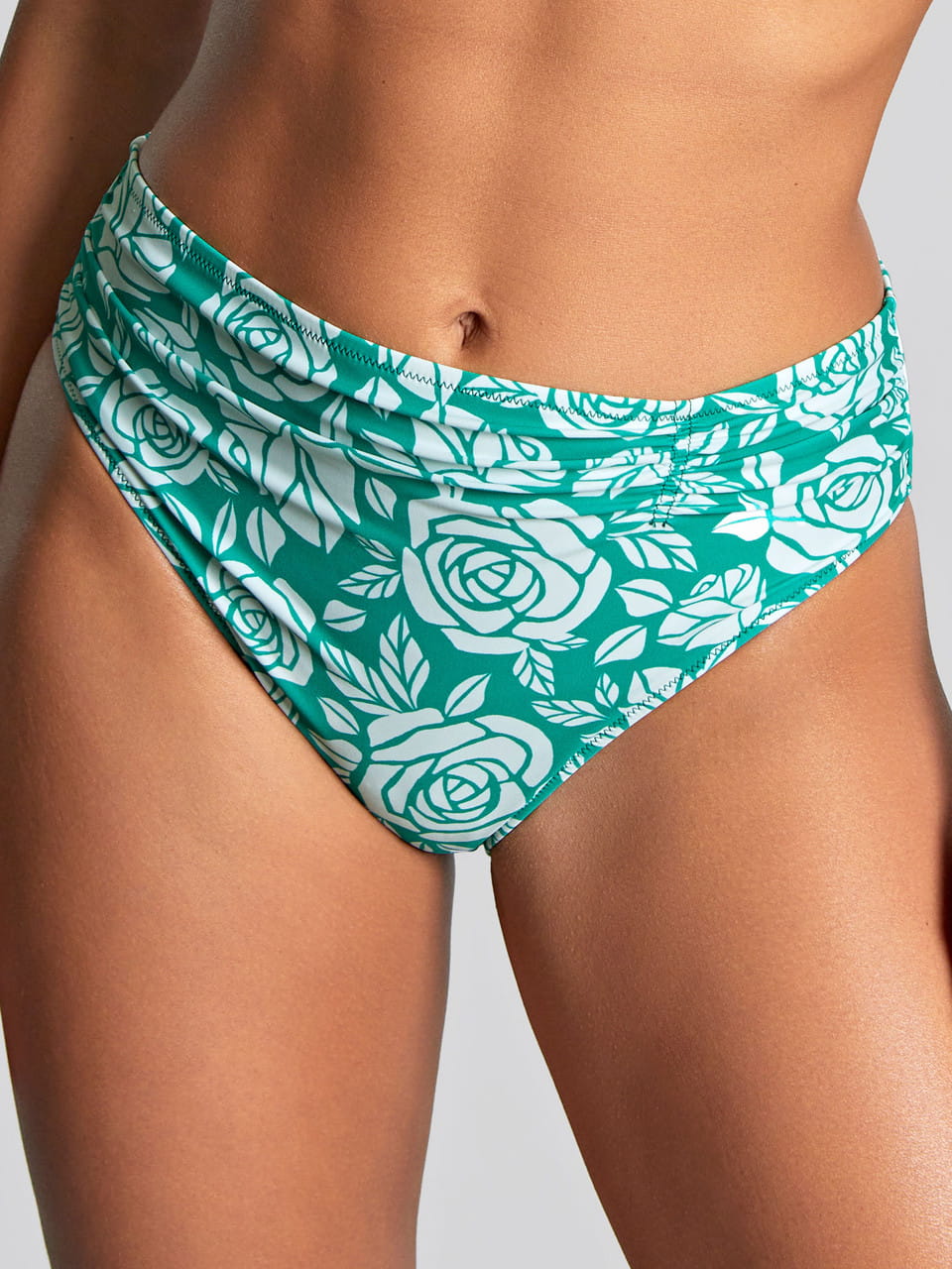 Medium Waist Swim Brief Olivia English Rose Print 1
