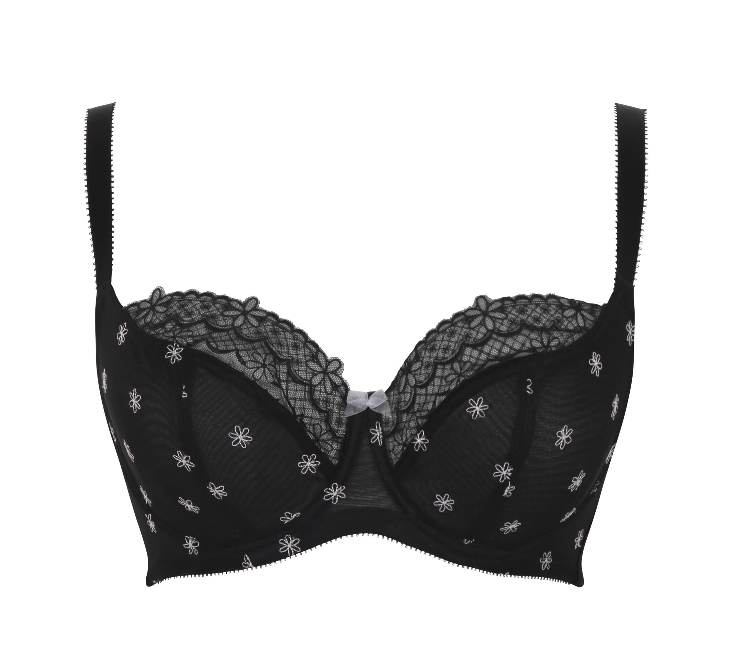 Non-padded Balconnet Bra Blossom Black