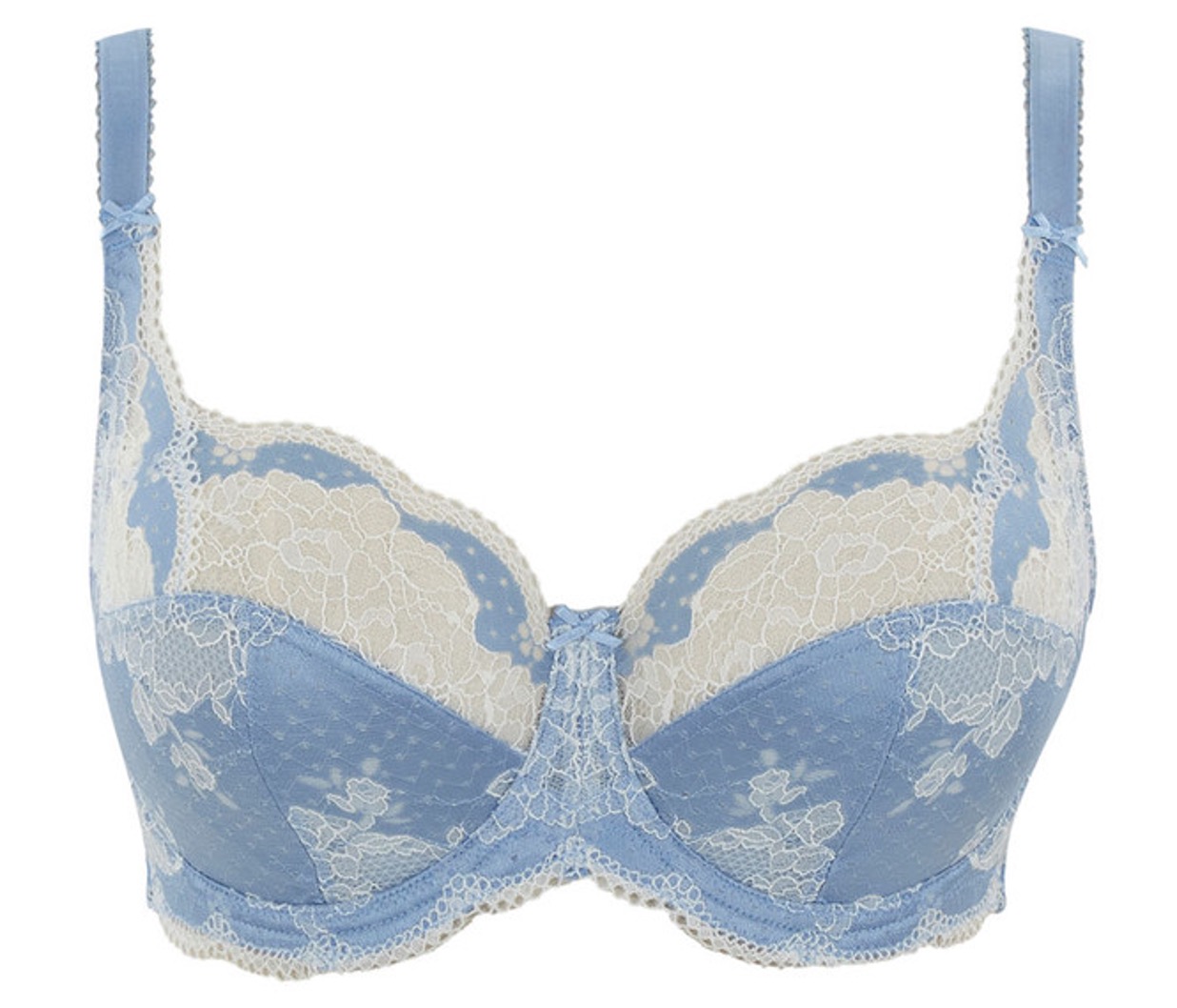 Sujetador Full Cup de Copa Suave con Encaje Clara Dusky Blue
