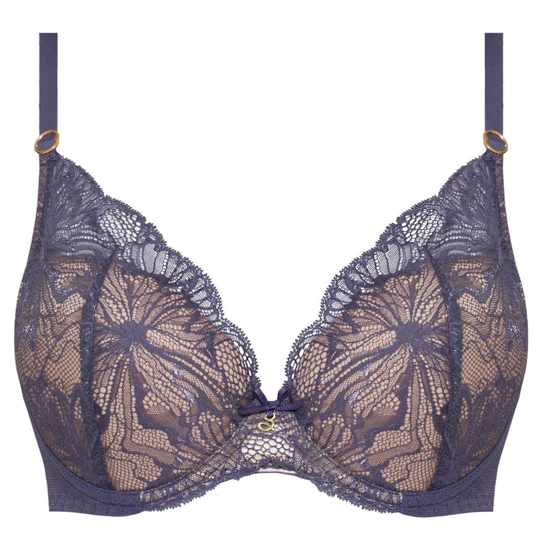 Plunge Push Up Bra Mila Anthracite