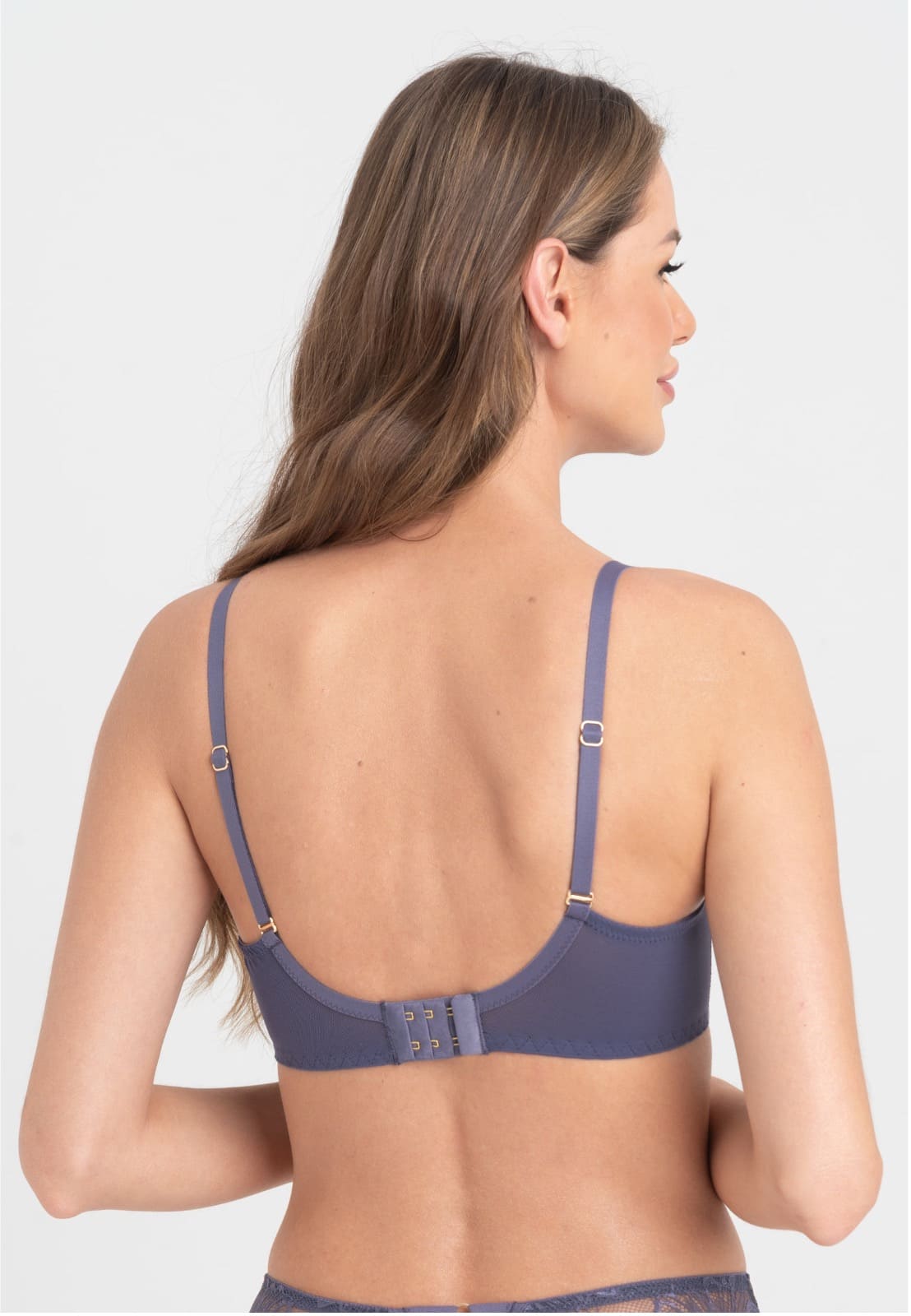 Plunge Push Up Bra Mila Anthracite 2