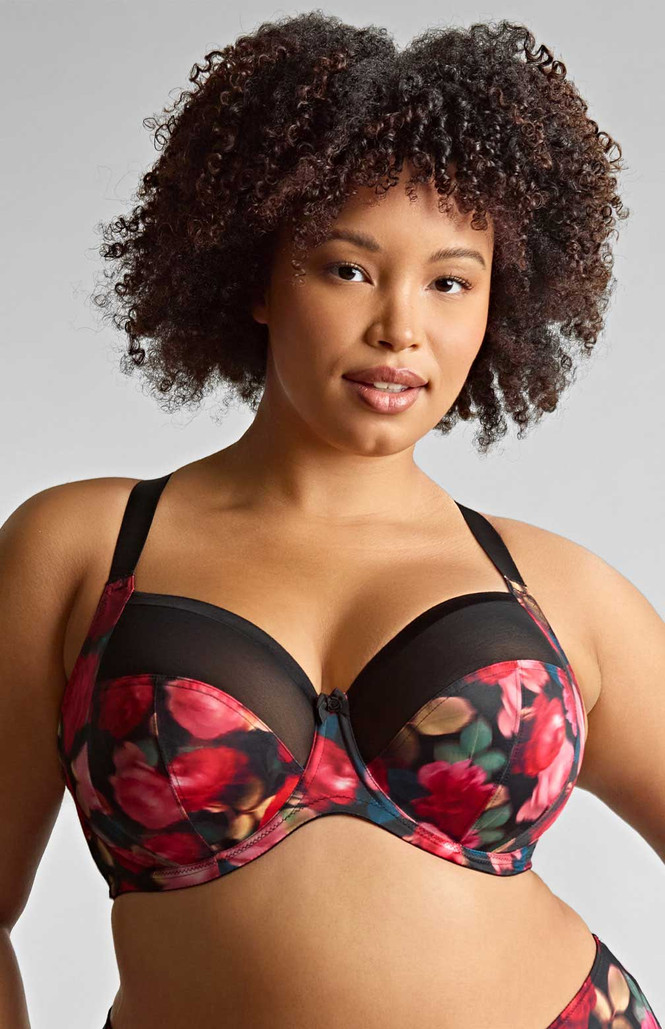 Non-padded Full Cup Bra Bliss Rose Print 1