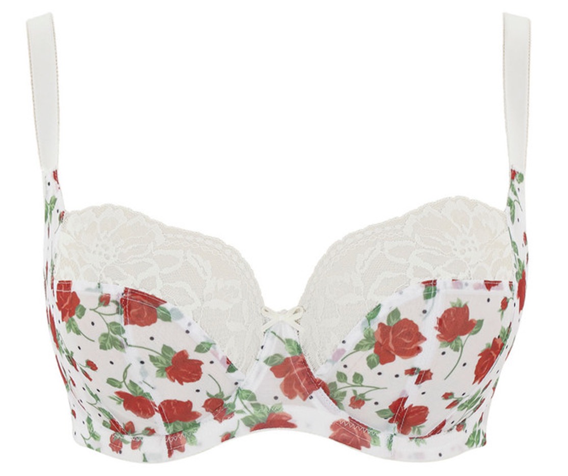 Sujetador Balconnet de Copa Suave Nina English Rose