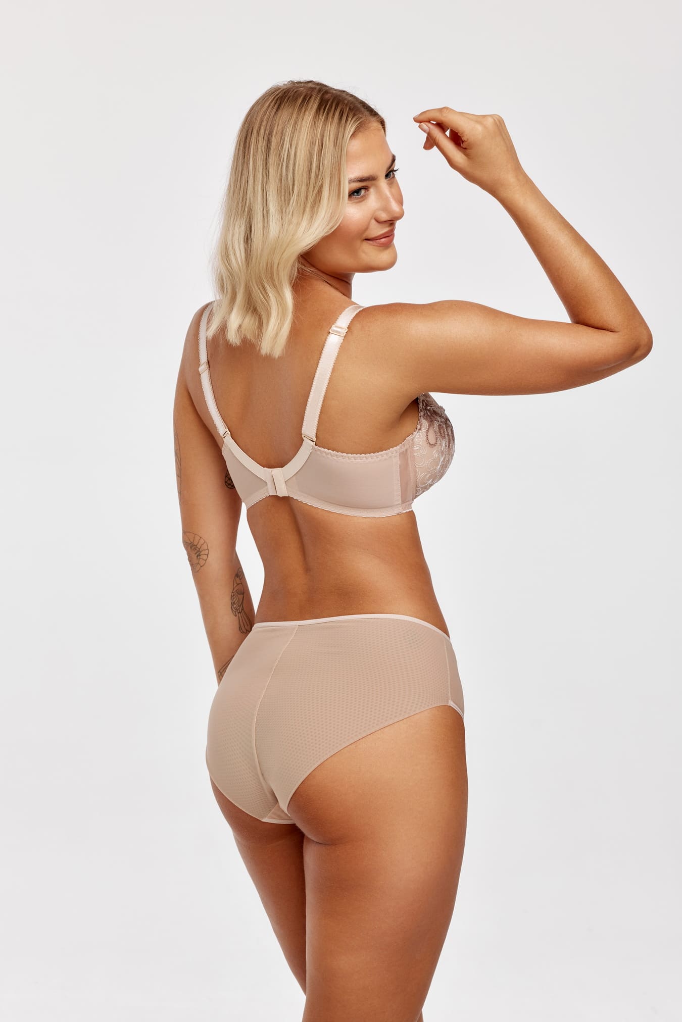 Sujetador de Copa Suave con Encaje y Decolette Roma Beige 2