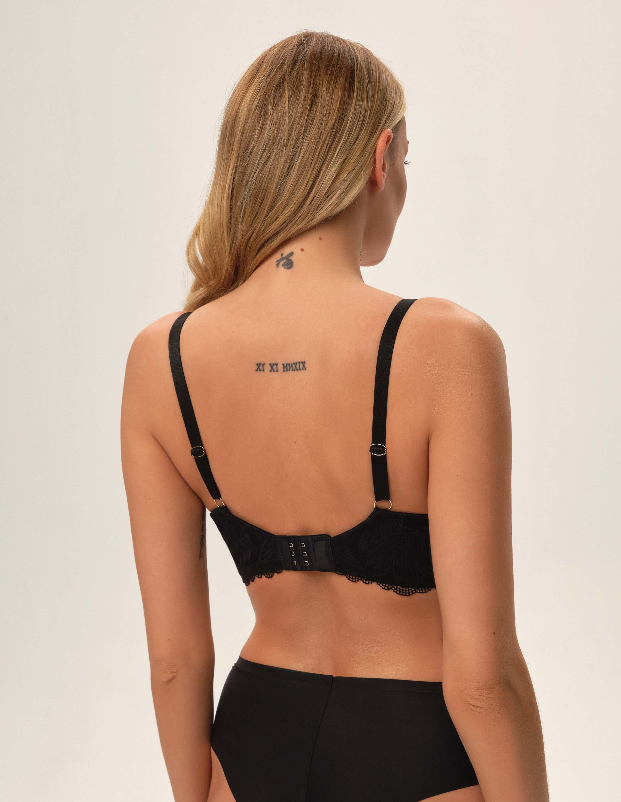 Sujetador Escotado de Encaje Annie Negro 2