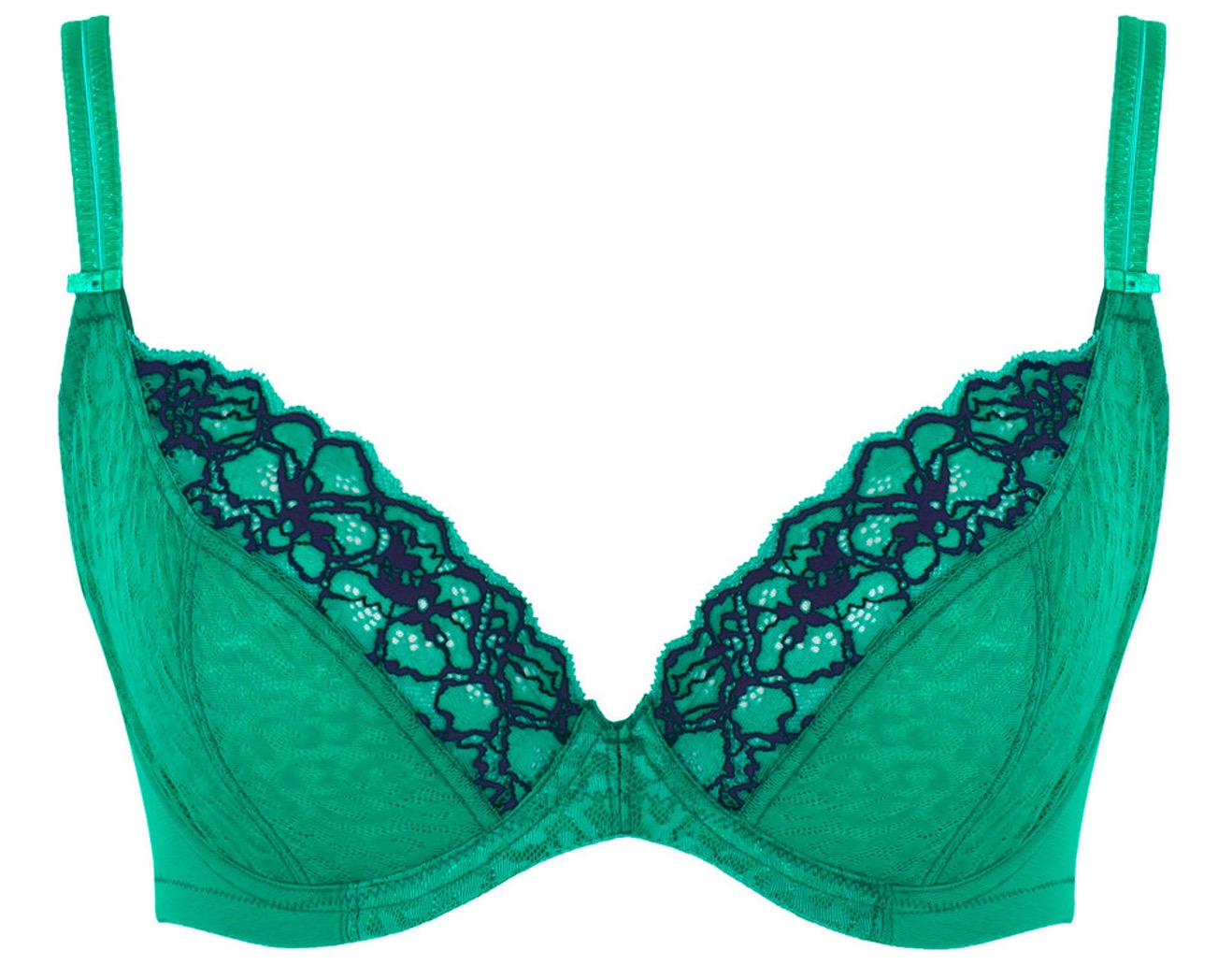 Soutien Decotado de Copa Mole Rendado Envy Emerald Leopard