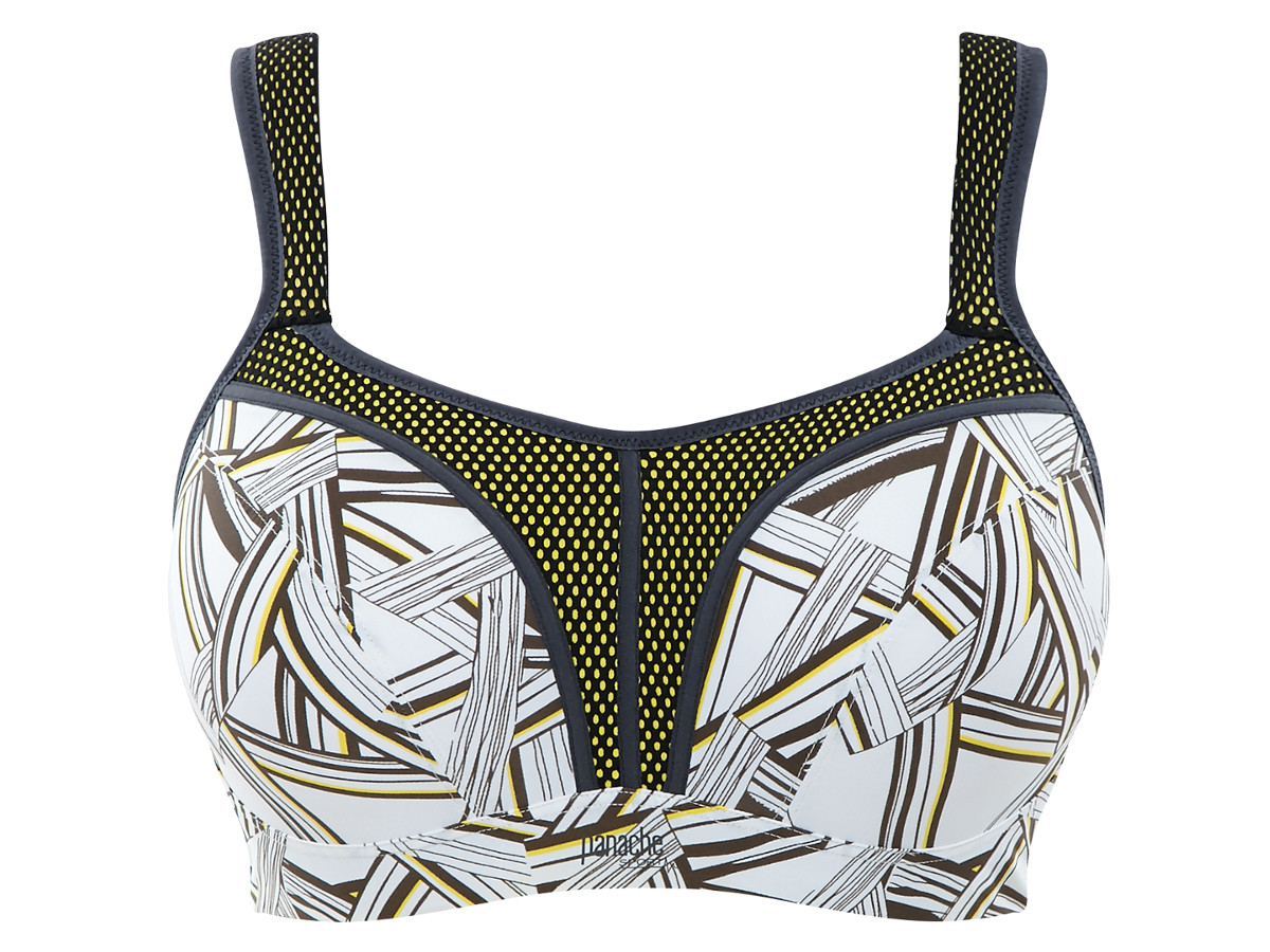 Sports Wired Bra with Moulded Cup Stripe Print