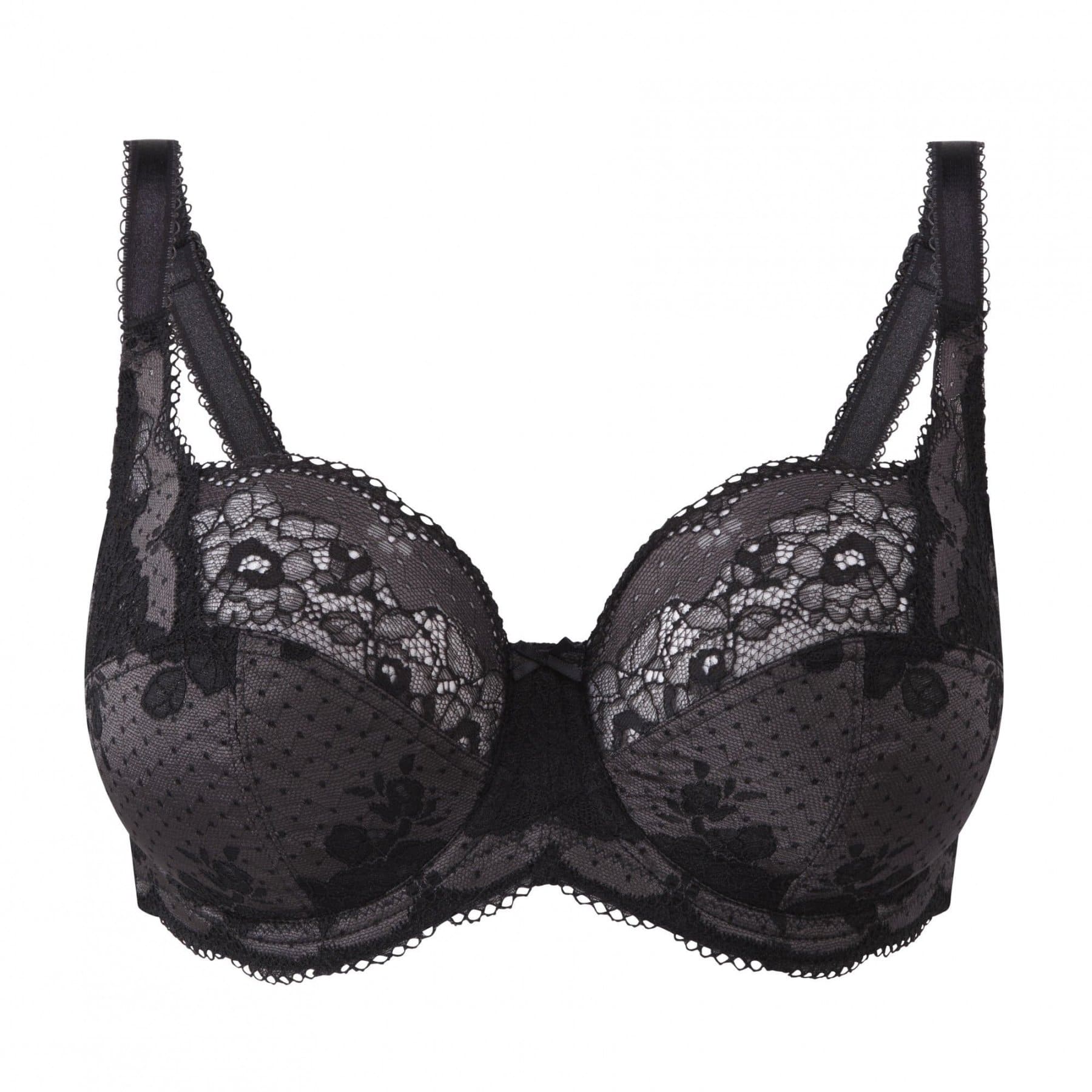 Sujetador Full Cup de Copa Suave con Encaje Clara Negro