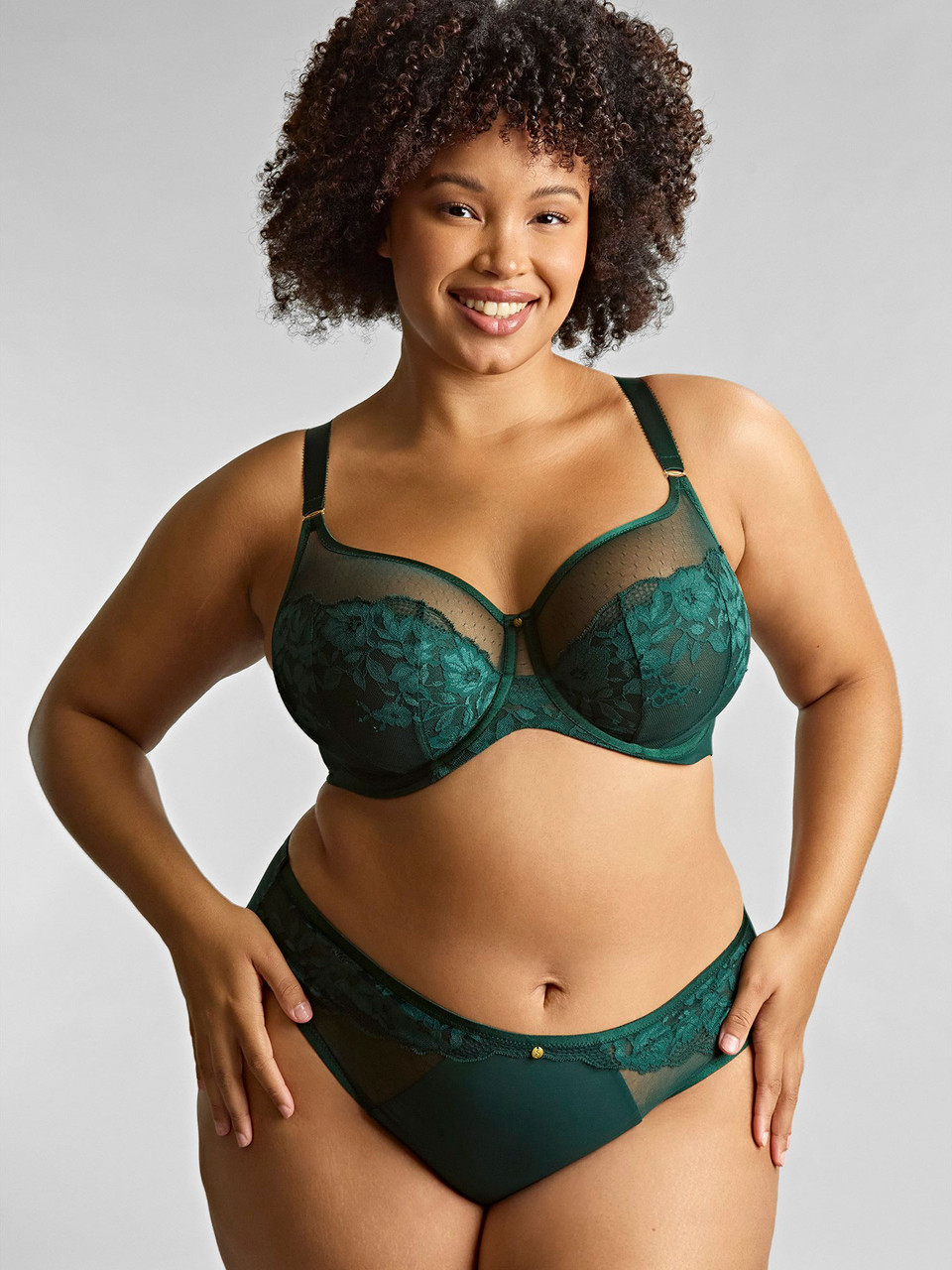 Non-padded Full Cup Bra with Embroidery Josephine Forest 3