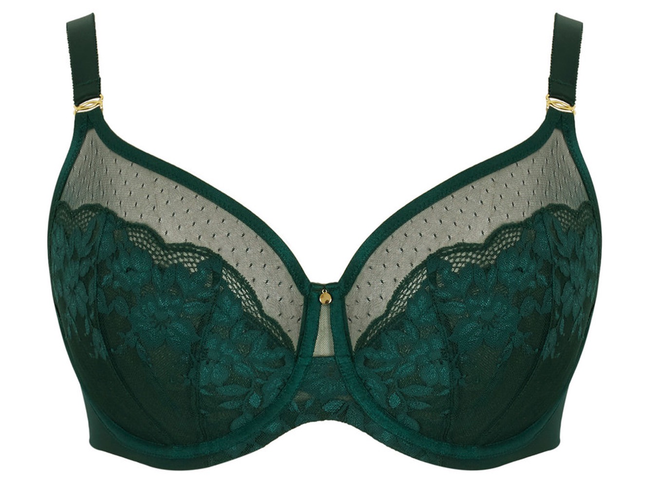 Non-padded Full Cup Bra with Embroidery Josephine Forest