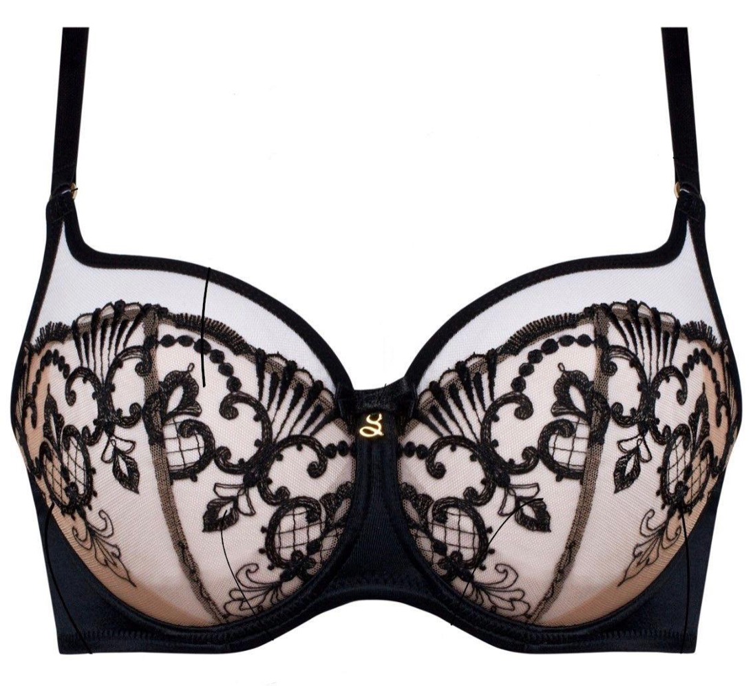 Soutien Full Cup de Copa Mole com Bordado Suíço Perla Preto