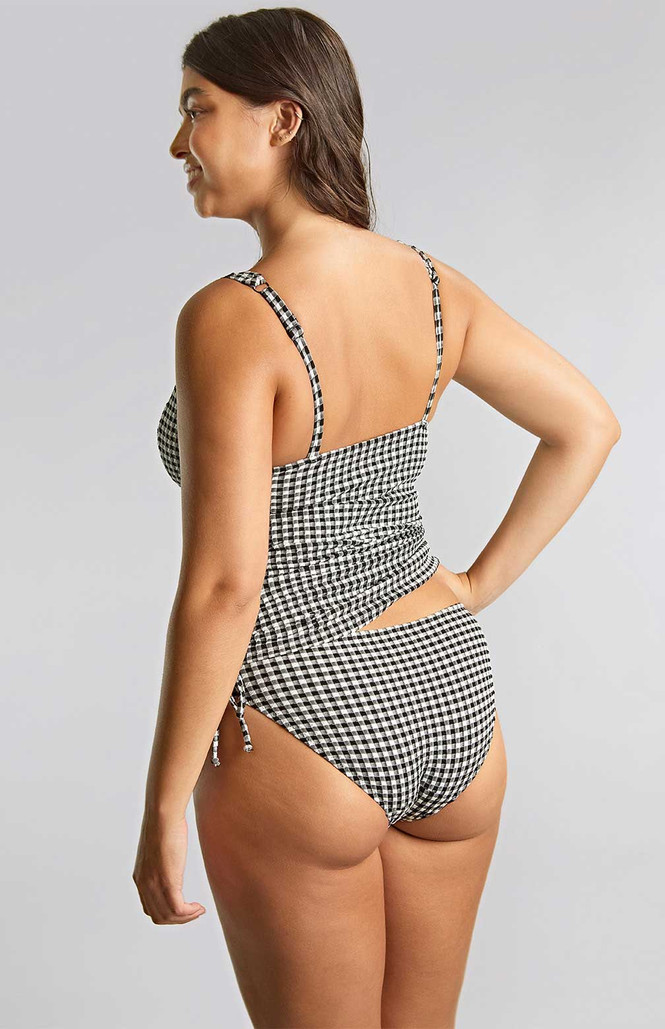 Tankini Balconnet de Copa Mole com Comprimento Regulável Iris Black Gingha 3
