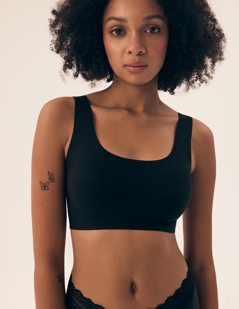 Soutien Top Sem Costuras Bird Preto 1