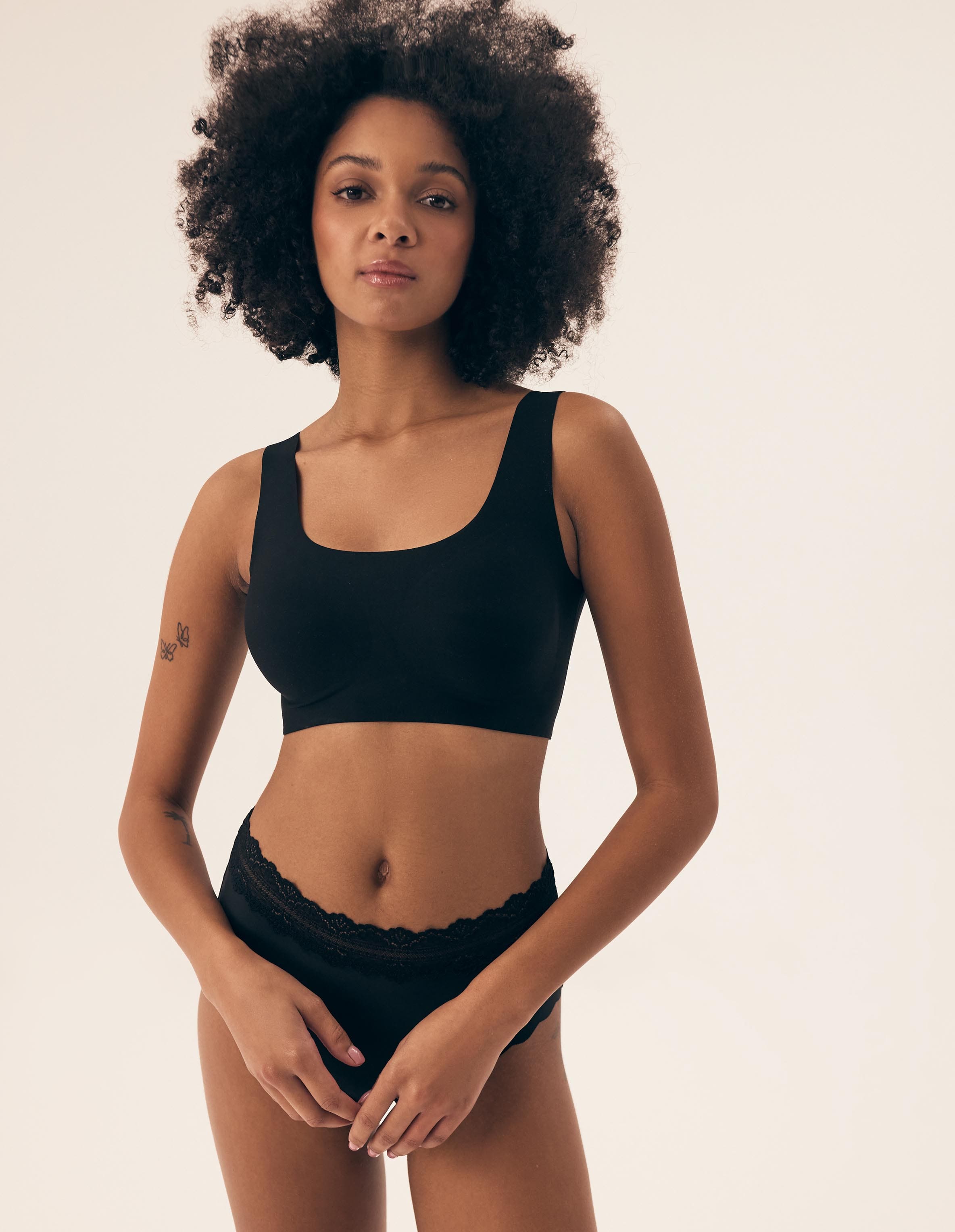 Soutien Top Sem Costuras Bird Preto 2