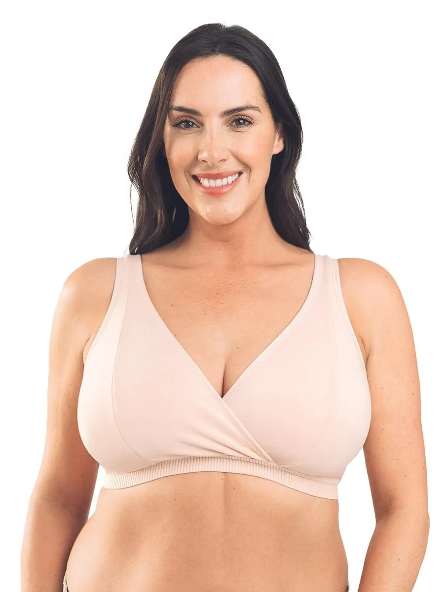 Sujetador Bralette de Copa Suave Liso Sin Aros de Algodón Mia Blush 1