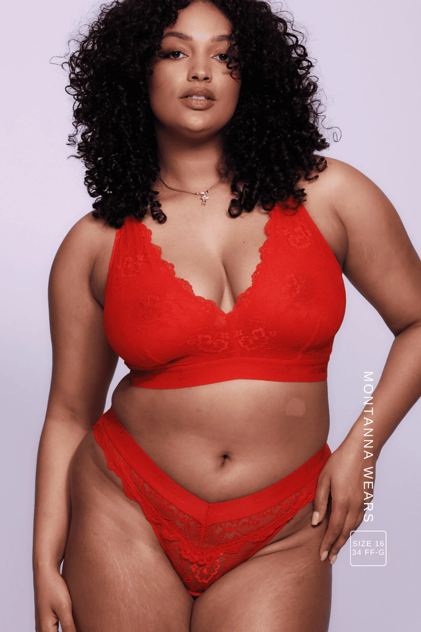 Soft-Cup, Wireless Triangle Bralette Signature Red