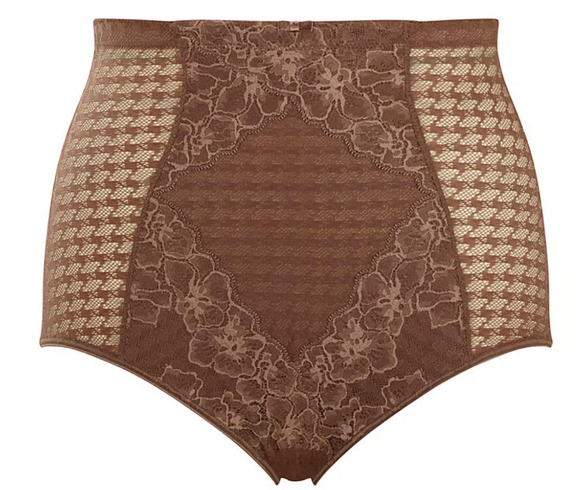 Braguita de Cintura Alta con Encaje Envy Chestnut