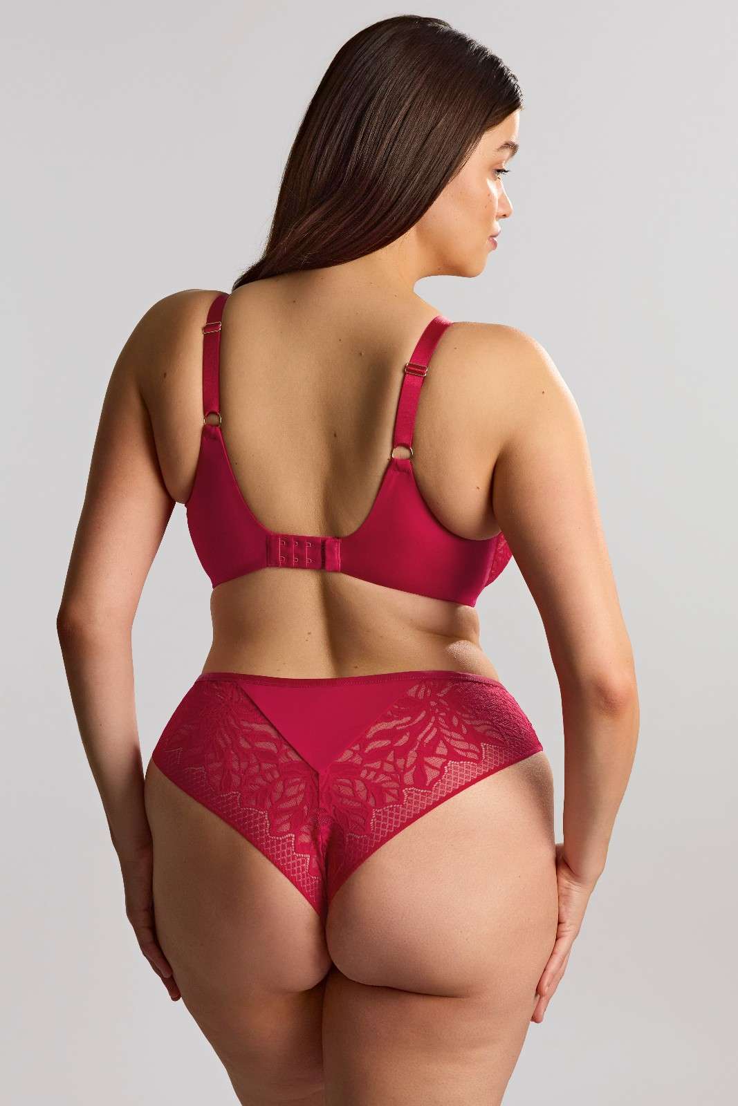 Sophia Raspberry Brazilian High Waisted Brief 2