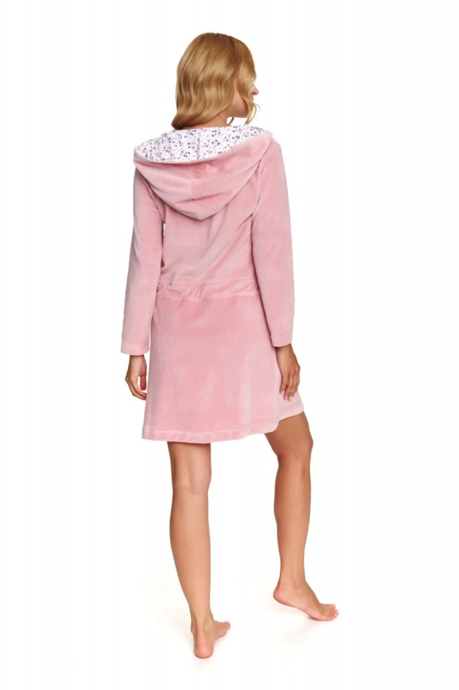 Robe De Manga Comprida Com Capuz Papaya 2