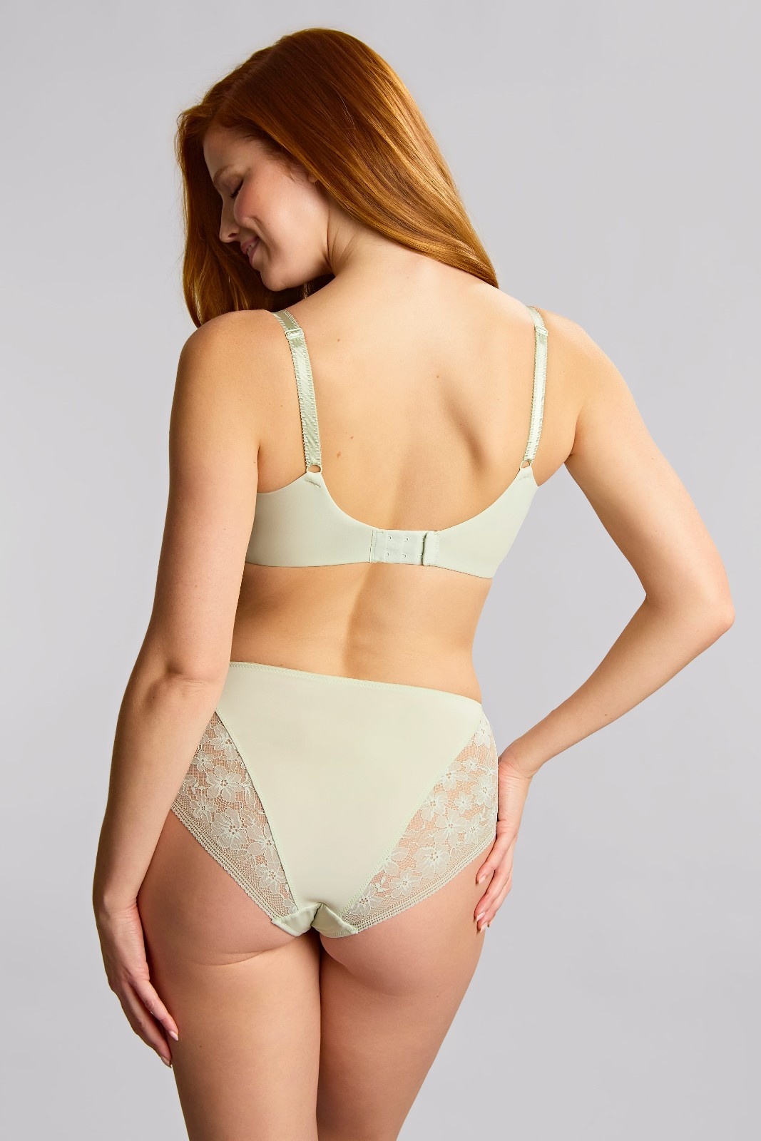 Cueca Clássica de Cintura Média Celeste Pistachio 2