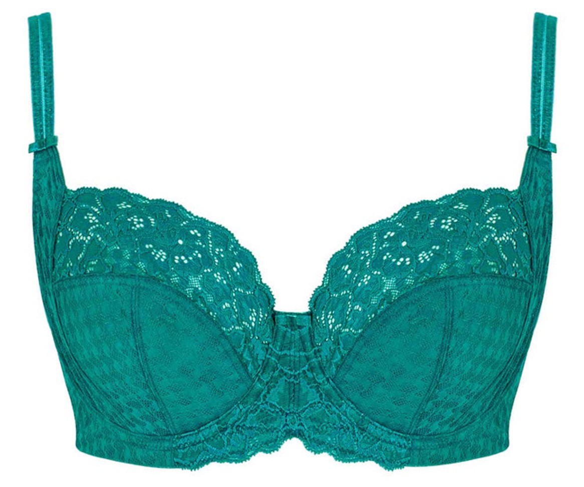 Envy Teal Lace Soft Cup Balconnet Bra