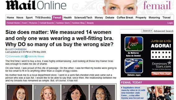80% das mulheres usa os soutiens em tamanhos errados!