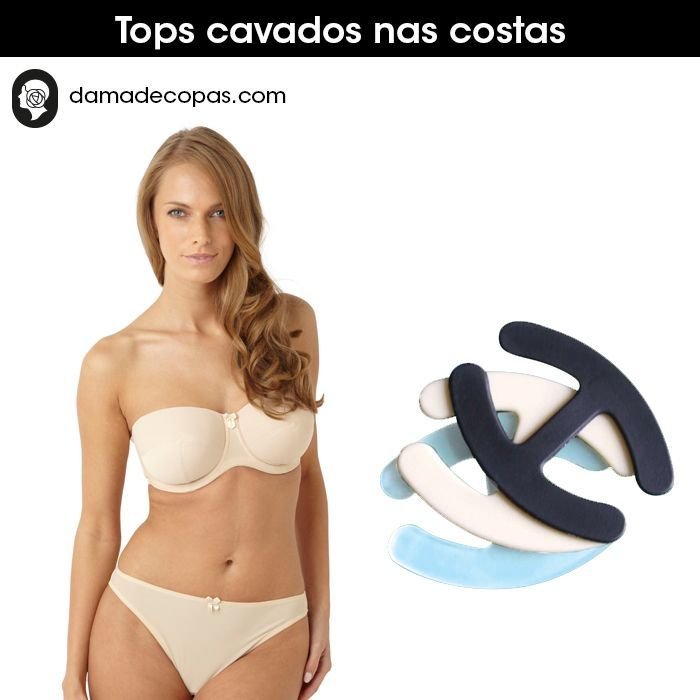 Soluções para tops cavados nas costas