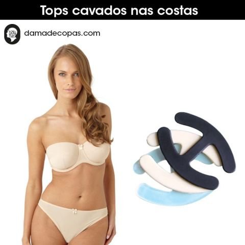 Soluções para tops cavados nas costas