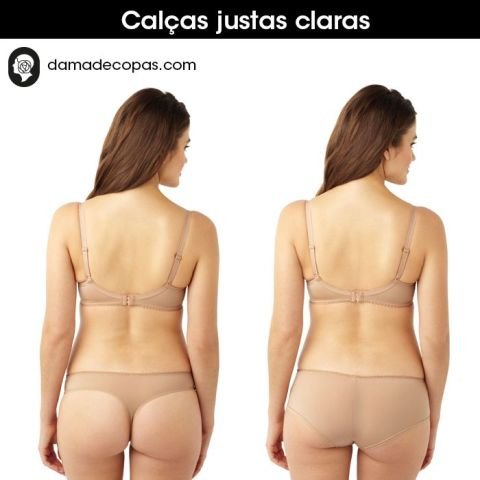 Cuecas para calças justas claras...