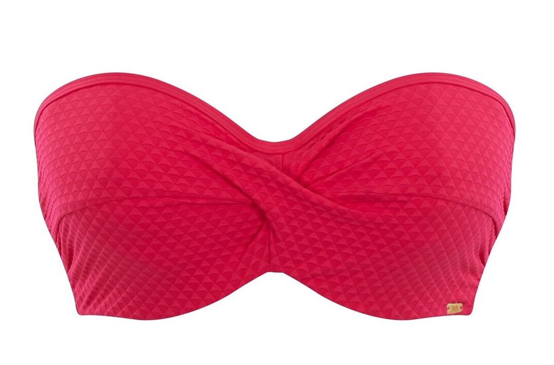 Echo Hot Pink Strapless Bikini Top
