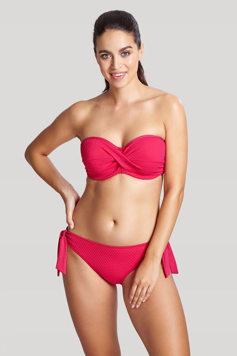 Hot pink strapless bikini hot sale