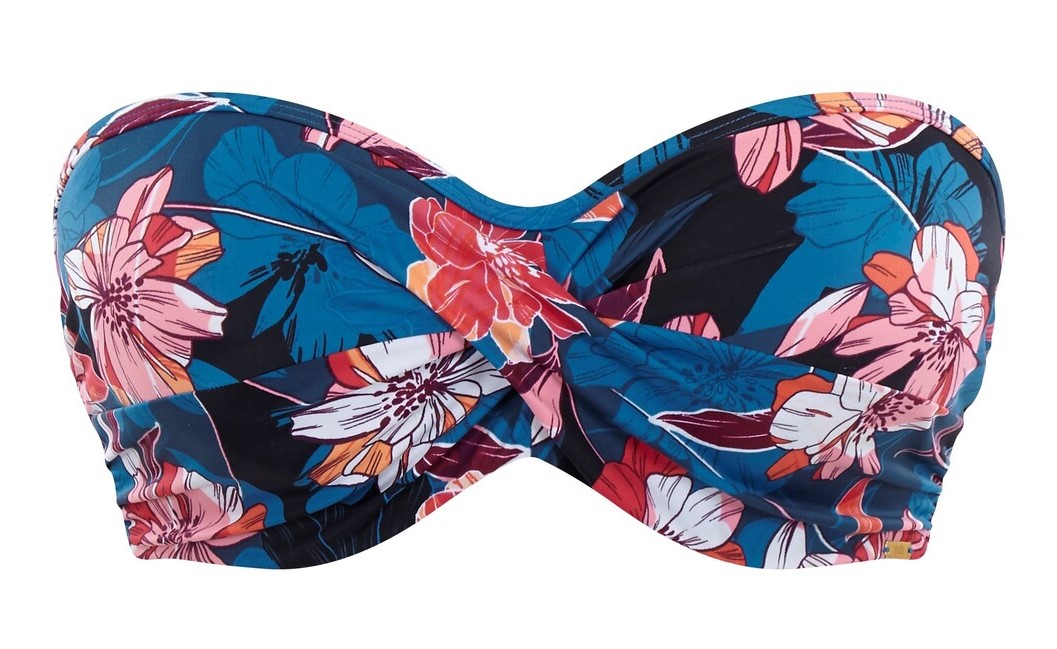 Biquíni Cai-cai de Copa Moldada Anya Riva Blue/Floral