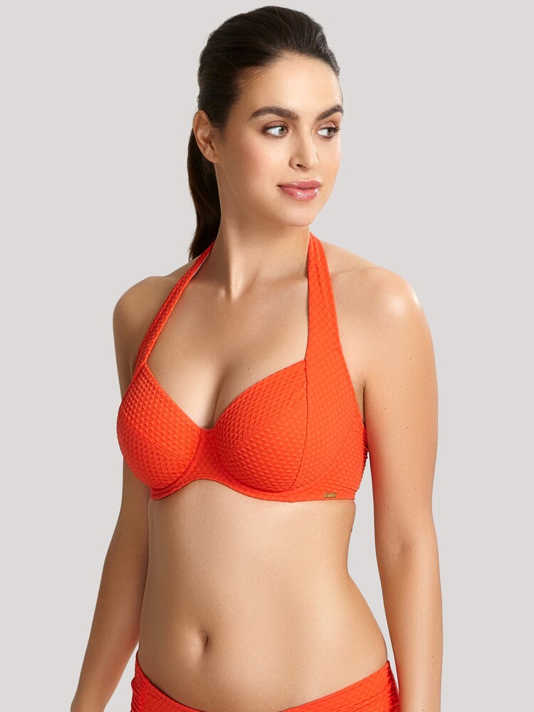 Bikini Halter de Copa Suave Echo Orange 1